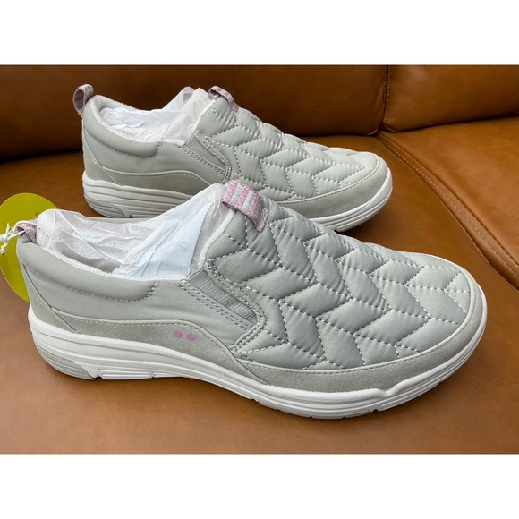 Ryka Shoes - Ryka Echo Knit Slip On Sneakers Womens 8M Grey Quilted Water Repellent Walking